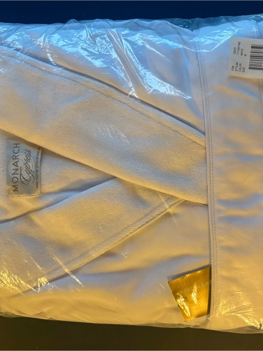 Terry Lined Microfiber Hotel Robe - Luxury Spa Bathrobe by Monarch/Cypress - Med